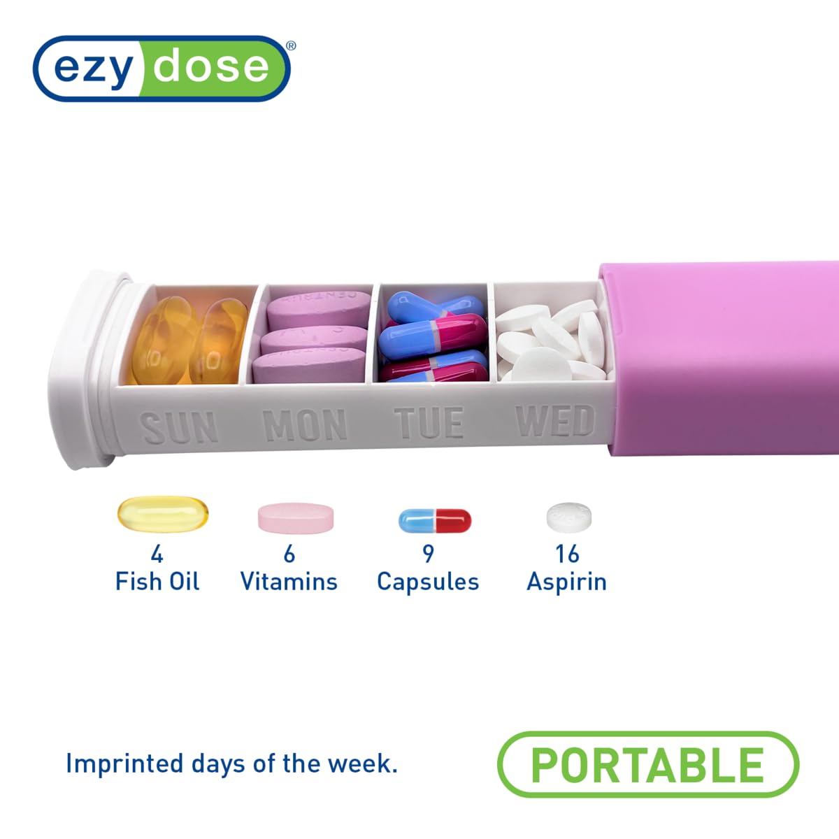 EZY DOSE acceso rápido a píldoras para uso diario en la oficina