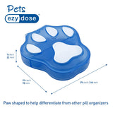 EZY DOSE Pharmapet Paw Print, dos compartimentos grandes para pastillas diarias.