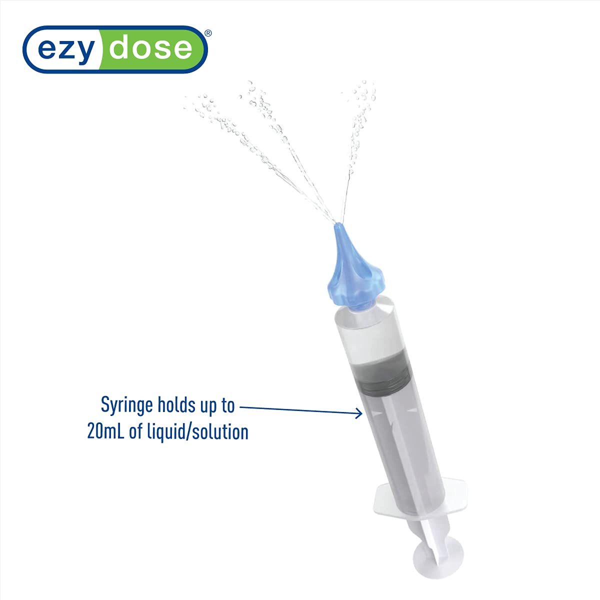 Puntas de flujo triple seguras para lavado de oídos con EZY DOSE.