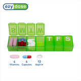 Base contorneada EZY DOSE facilita retirar pastillas sin volcar.