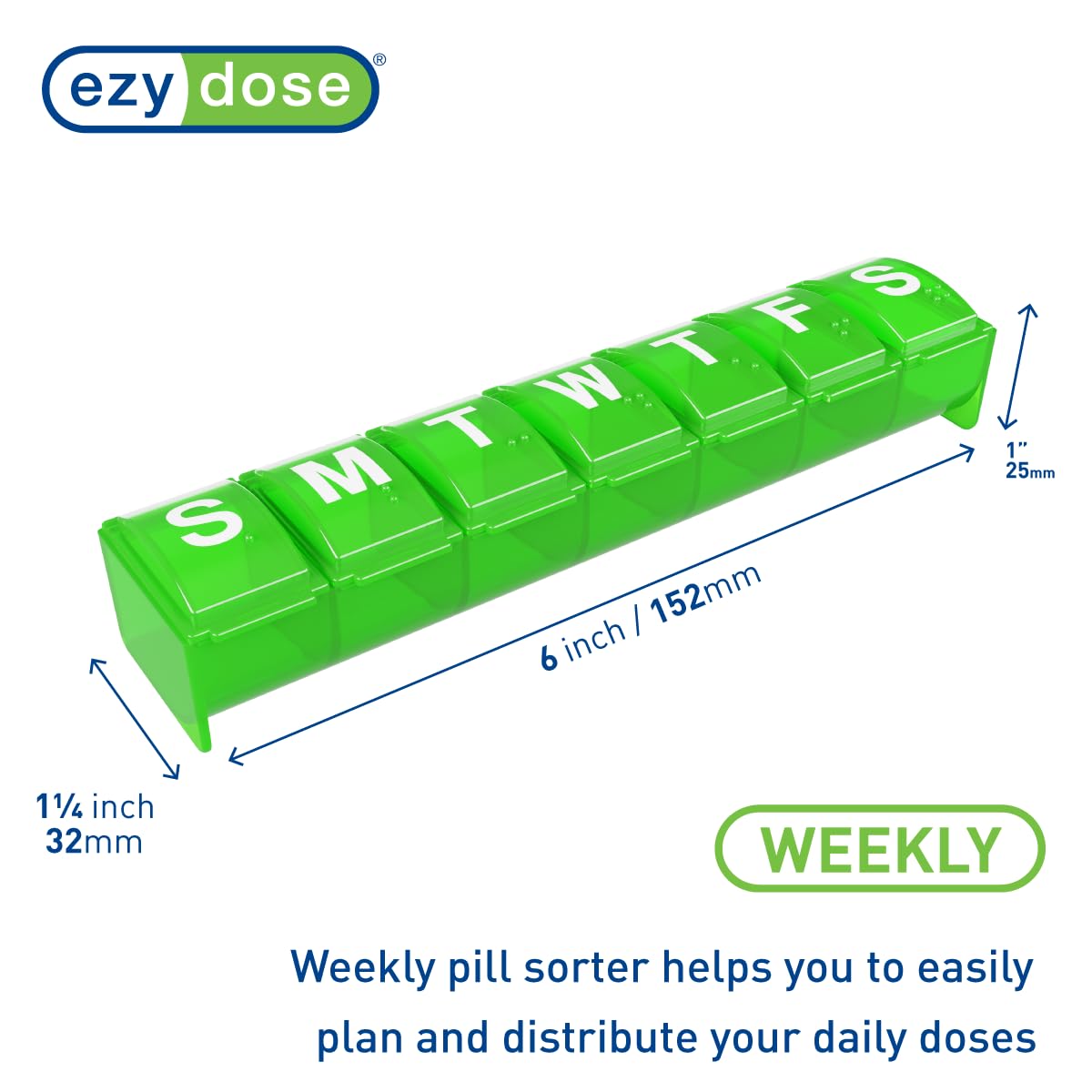 EZY DOSE: tapa de apertura fácil para píldoras.
