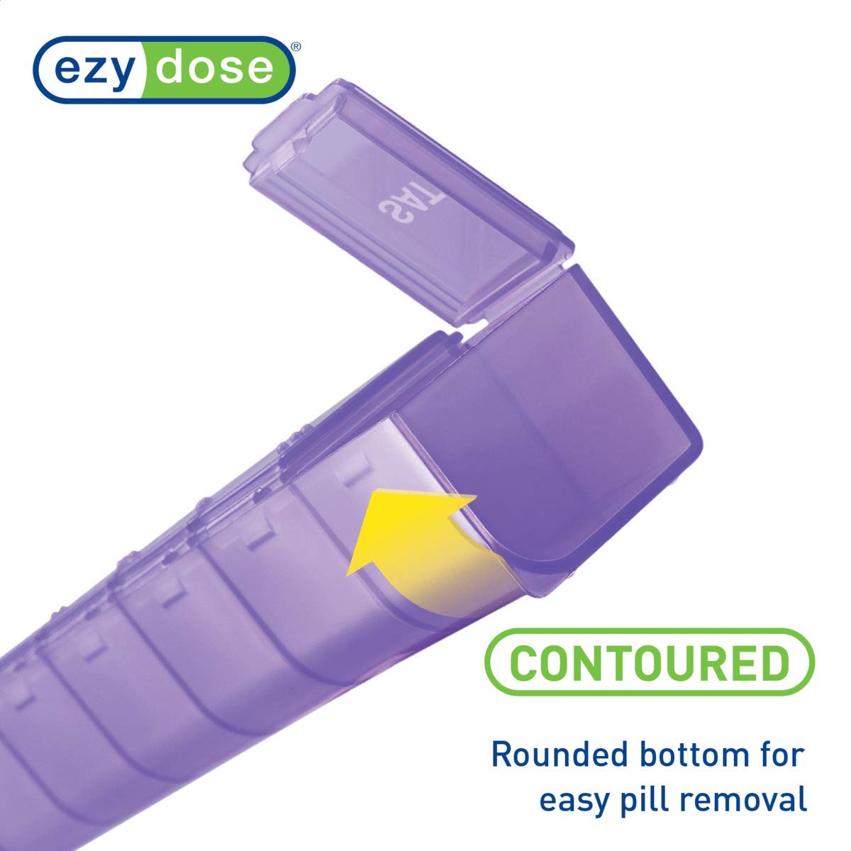 EZY DOSE Weekly etiqueta en Estados Unidos, hecho en EE UU.