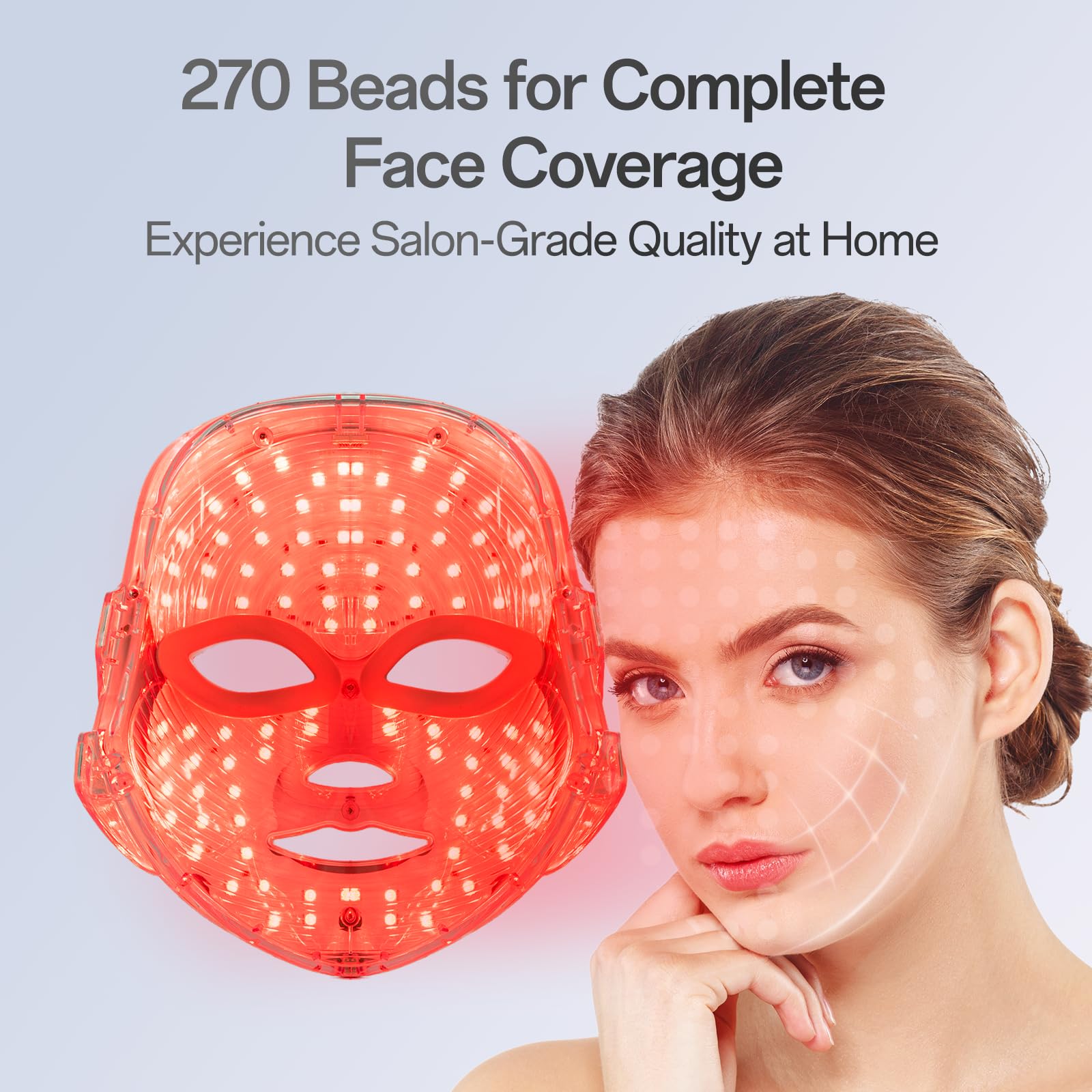 Facego Máscara luz roja es un regalo ideal para cuidado facial en casa