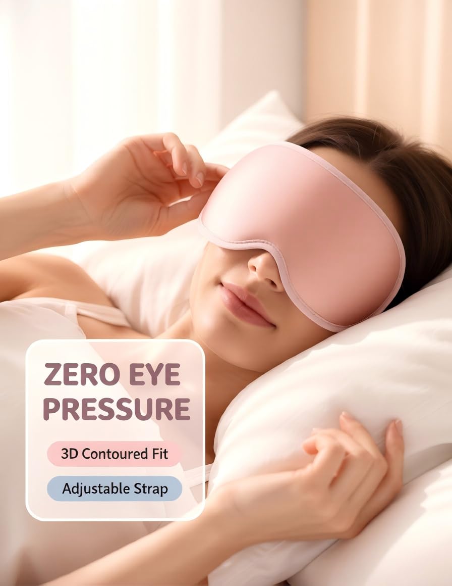 FACEMOON antifaz con nariz flexible garantiza oscurecimiento sin filtraciones.
