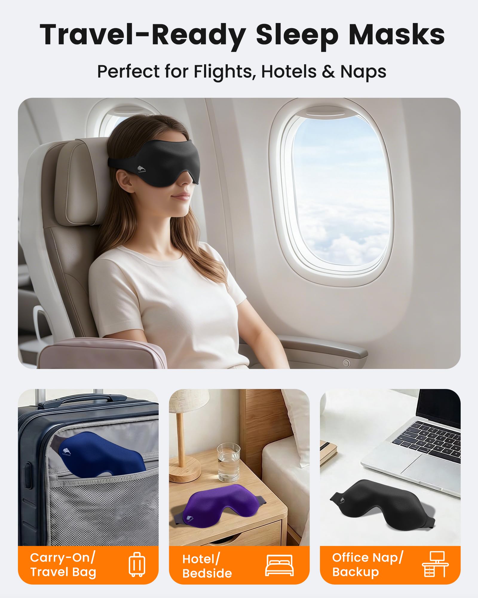 FACEMOON pack 3 mascarillas para familia, viaje o casa.