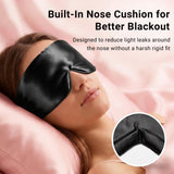 FACEMOON antifaz de seda con cobertura completa para descanso envolvente