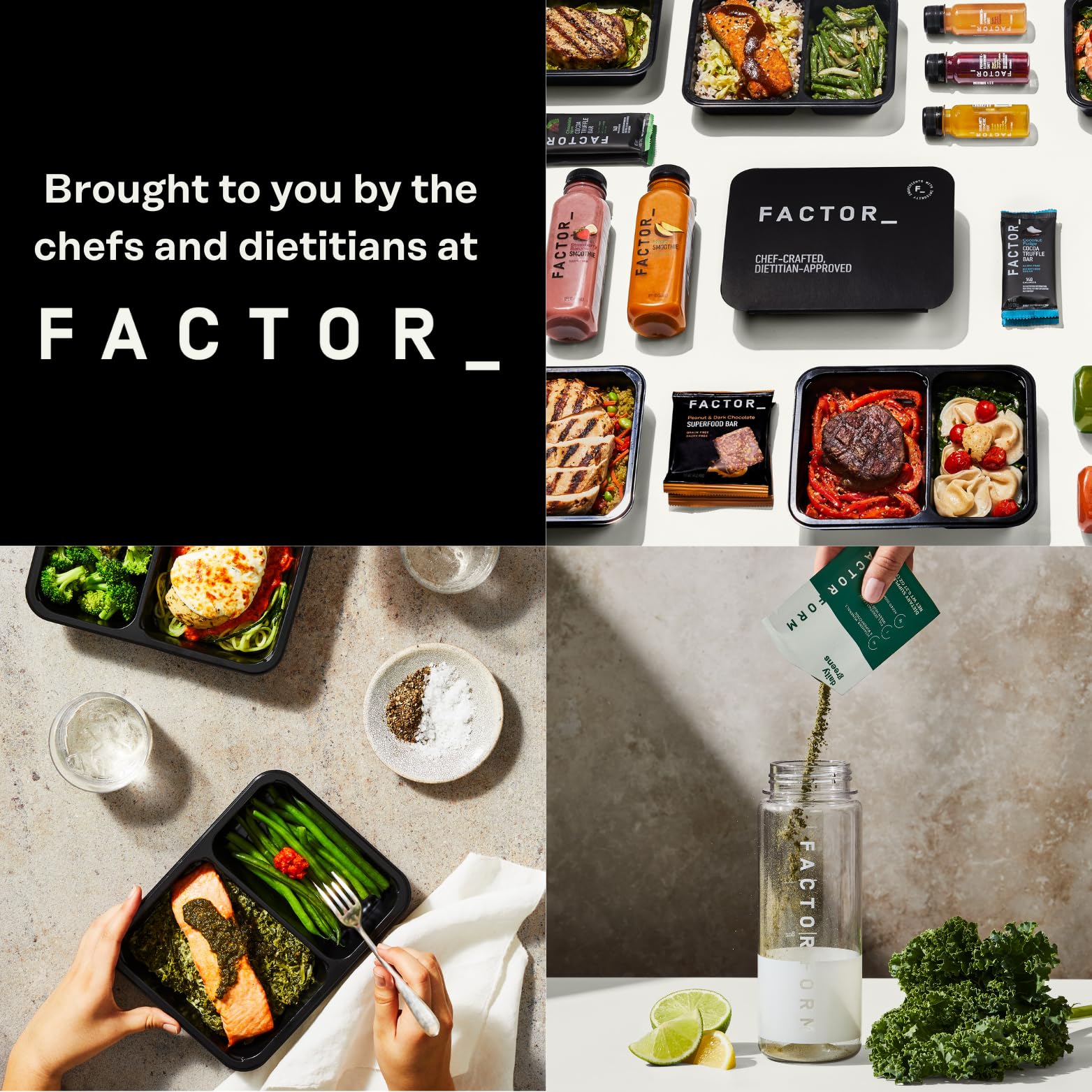 Etiqueta de FACTOR FORM, bajo en carbohidratos y sin azúcar añadida para keto