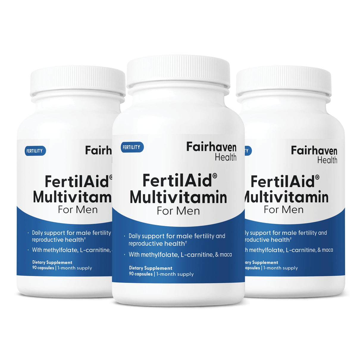 Fairhaven Health FertilAid para Hombres: cápsulas para apoyo de la salud reproductiva masculina.