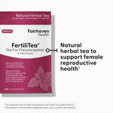 FertiliTea de Fairhaven Health, sabor mentolado delicioso para un refresco.