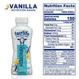 Fairlife Nutrition Plan batido vainilla, etiqueta con información nutricional clara