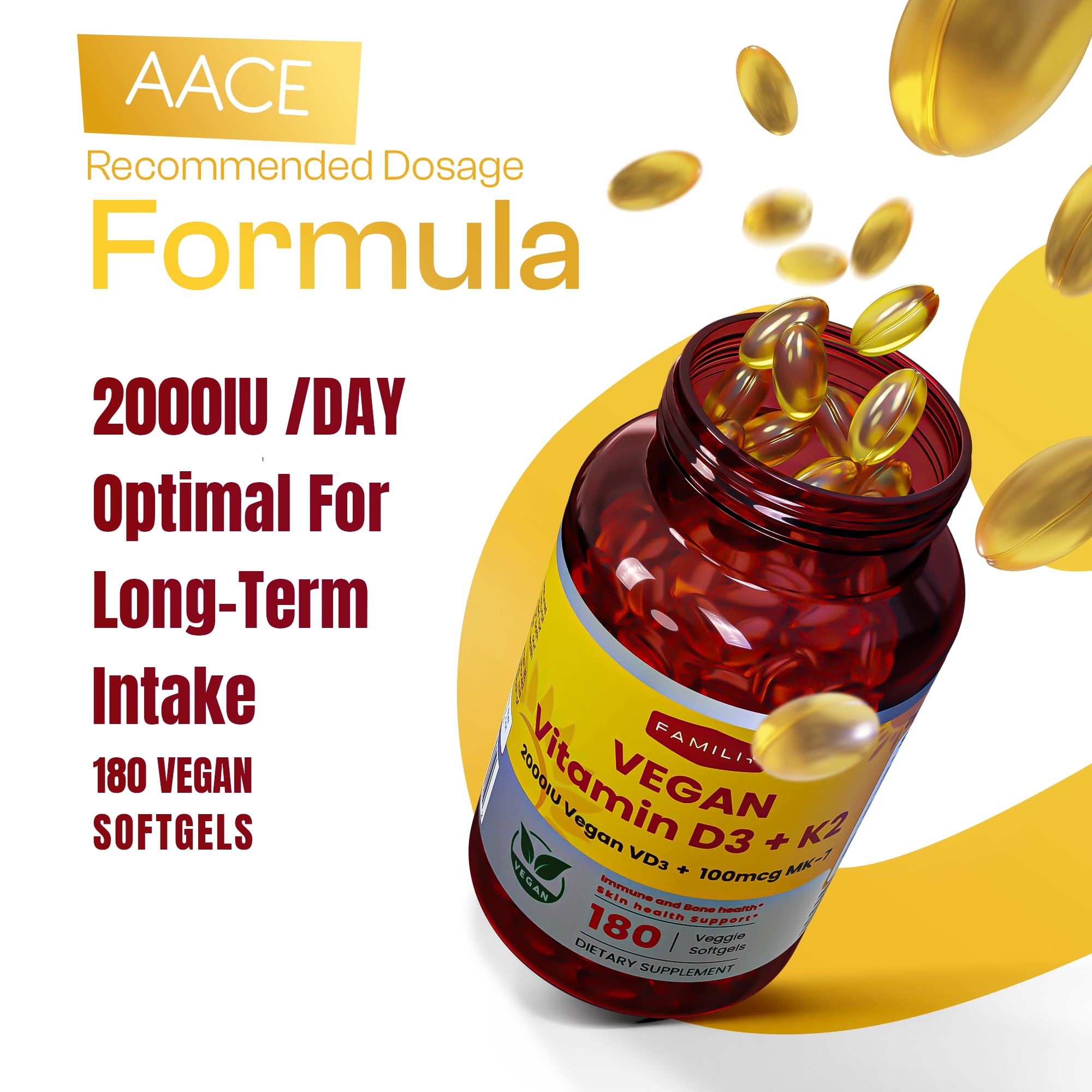 FAMILI+ D3 2000IU en cápsulas para apoyo de vitamina D.