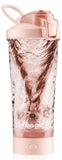 Batidora FANS-ONE 24oz rosa con cierre-seguro, ideal para gym y bolso