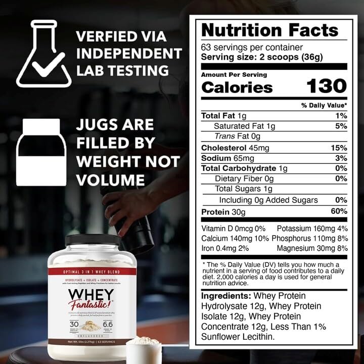 Mezcla para batidos de Fantastic Nutrition para recetas saludables.
