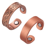 Anillo Fashtour de cobre con imanes 3.500 gauss en primer plano.