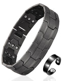 Pulsera Fashtour 3X de cobre, detalle de armadura, look masculino y resistente.