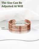 Pulsera de cobre Fashtour ajustable, unisex para todas las muñecas