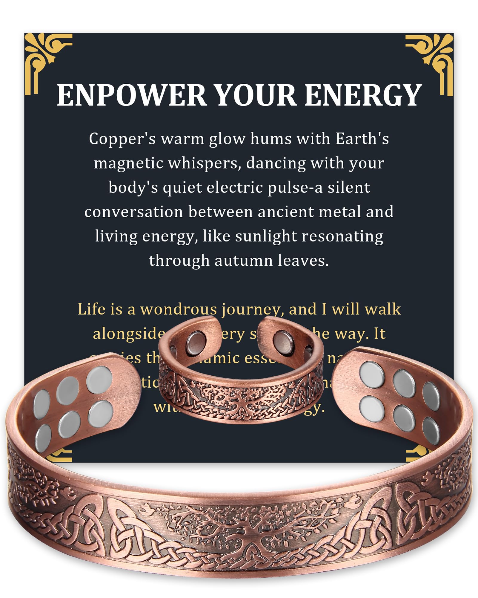 Pulsera Fashtour de cobre con árbol de la vida, detalle elegante para estilos