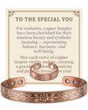 Pulsera de cobre Fashtour con flor de ciruelo, diseño elegante para uso diario.