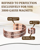 Pulsera magnética Fashtour de cobre con imanes 3800 Gauss para mayor comodidad diaria.
