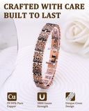 Pulsera de cobre puro Fashtour 99,99% para contacto suave con la piel.