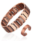 Pulsera Fashtour de cobre con tres imanes, promesa de bienestar diario.