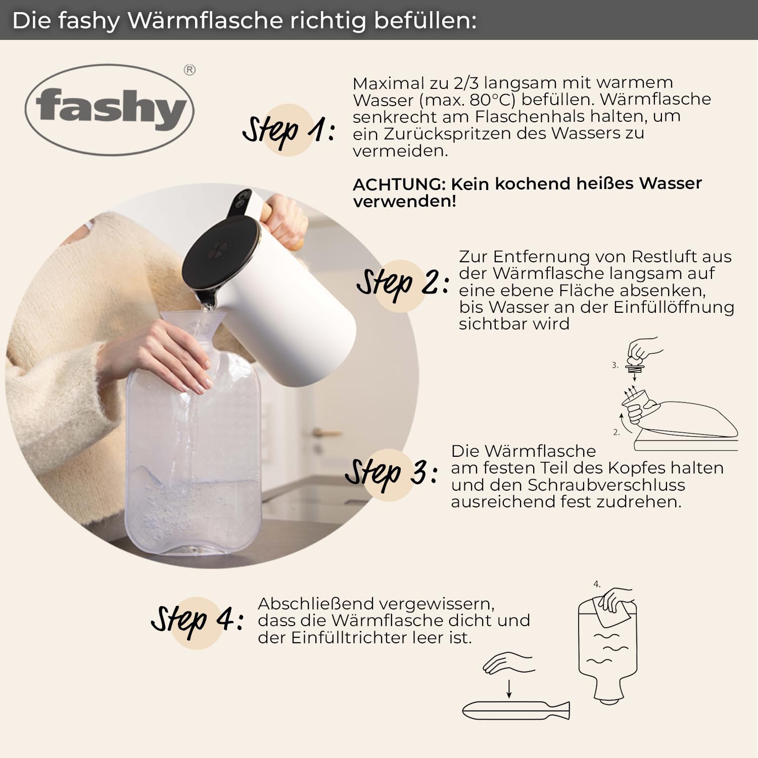 Fabricación en Alemania de la botella Fashy granate, calidad asegurada.