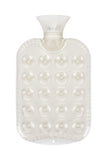 Botella de agua caliente Fashy transparente de 1,2 L para calor duradero.