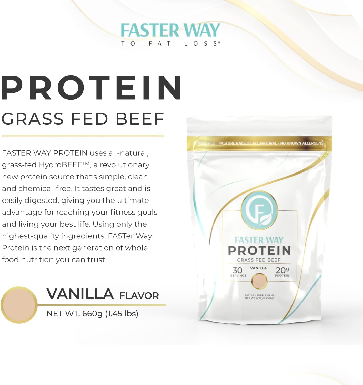 Proteína de carne vacuna hidrolizada FASTer Way para recuperación muscular