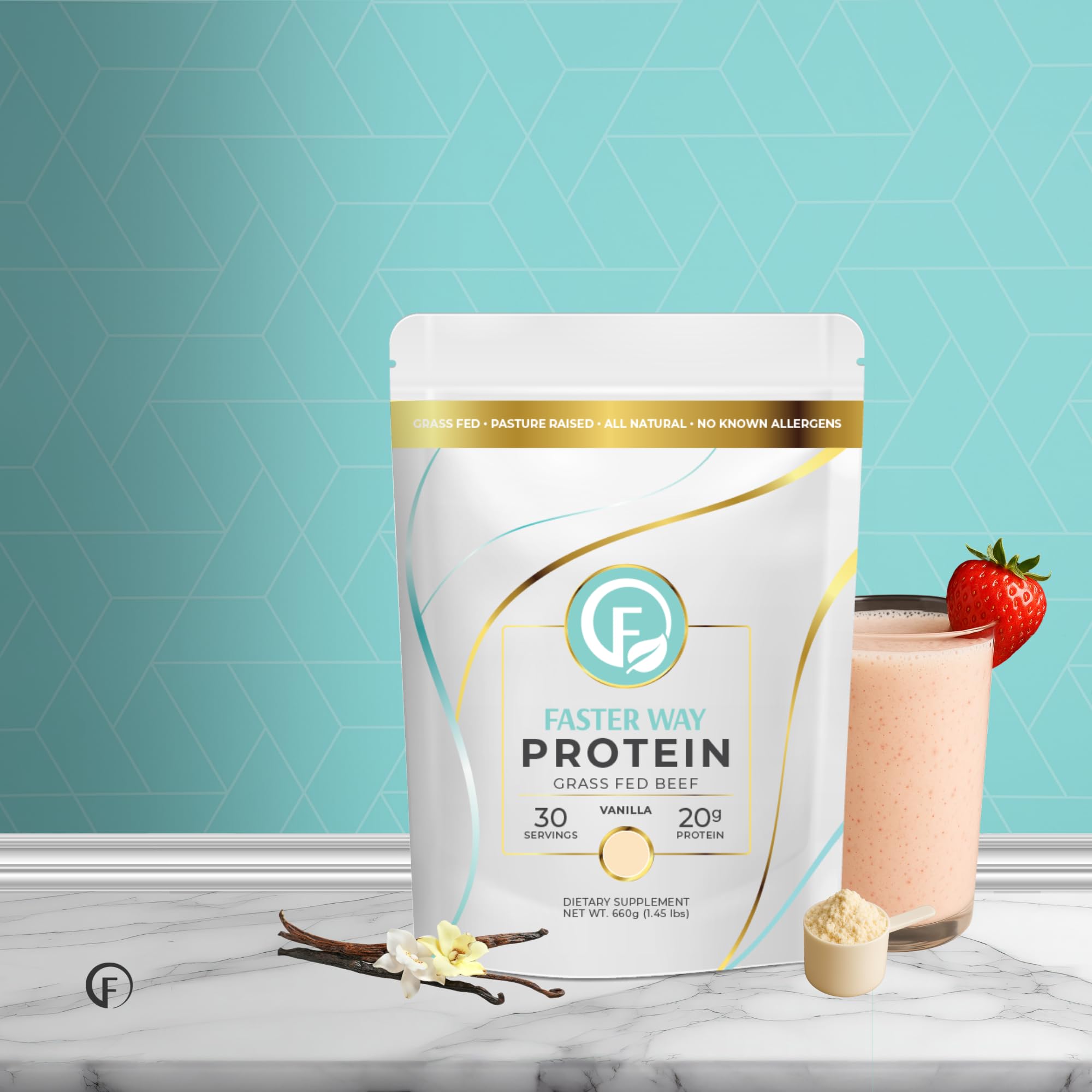 Etiqueta sin gluten y sin lactosa de FASTer Way