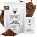 Fat Fuel Keto Cocoa sabor sin azúcar añadido.