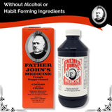 la marca Father John's aceite-higado-bacalao ofrece base suave para la tos.