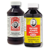 Botella 4 oz de Father John’s Cough Bundle, vista frontal.