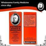 la marca Father John's textura-sin-alcohol facilita la ingesta para todas las edades.