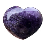 Favoramulet amatista-corazón pulido hecho a mano, ideal para relajación y meditación