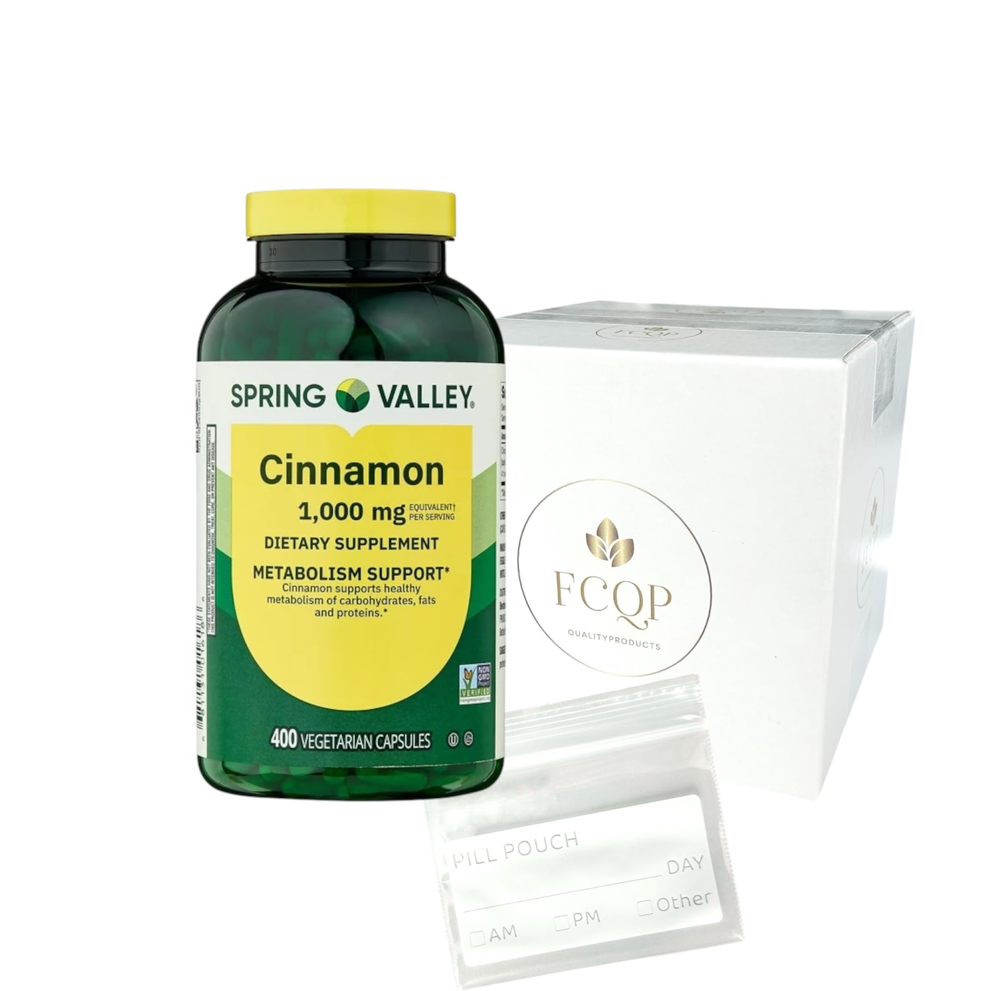 FCQP Spring Valley canela cápsulas 1000 mg para apoyar metabolismo saludable