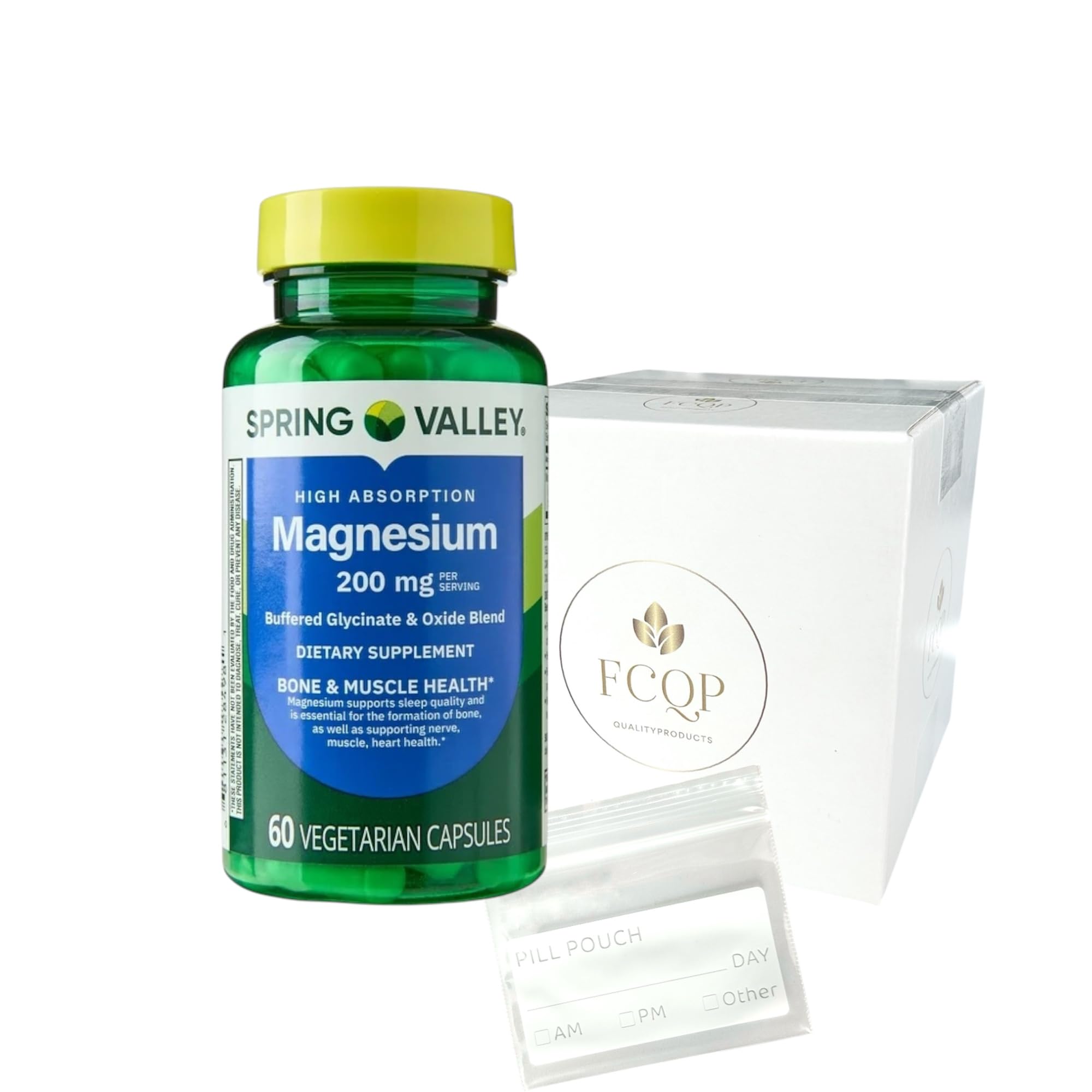 FCQP Spring Valley Magnesium Sleep Support: cápsulas vegetarianas para apoyar el sueño y la salud ósea