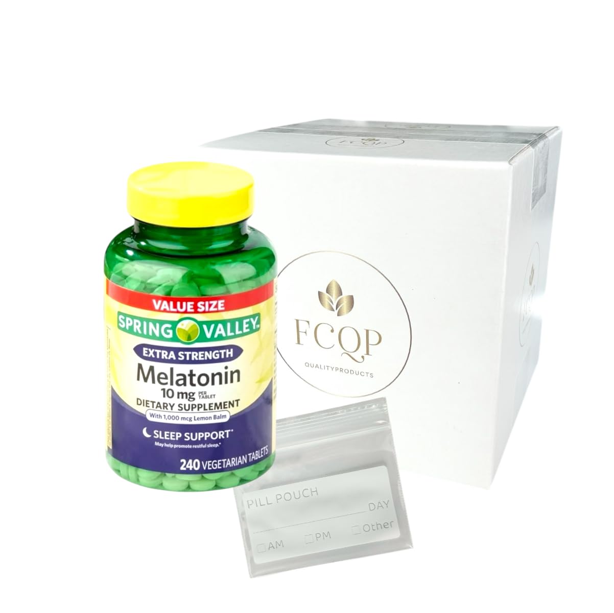 FCQP Spring Valley Melatonina 10 mg, tableta para apoyo al sueño y relajación nocturna