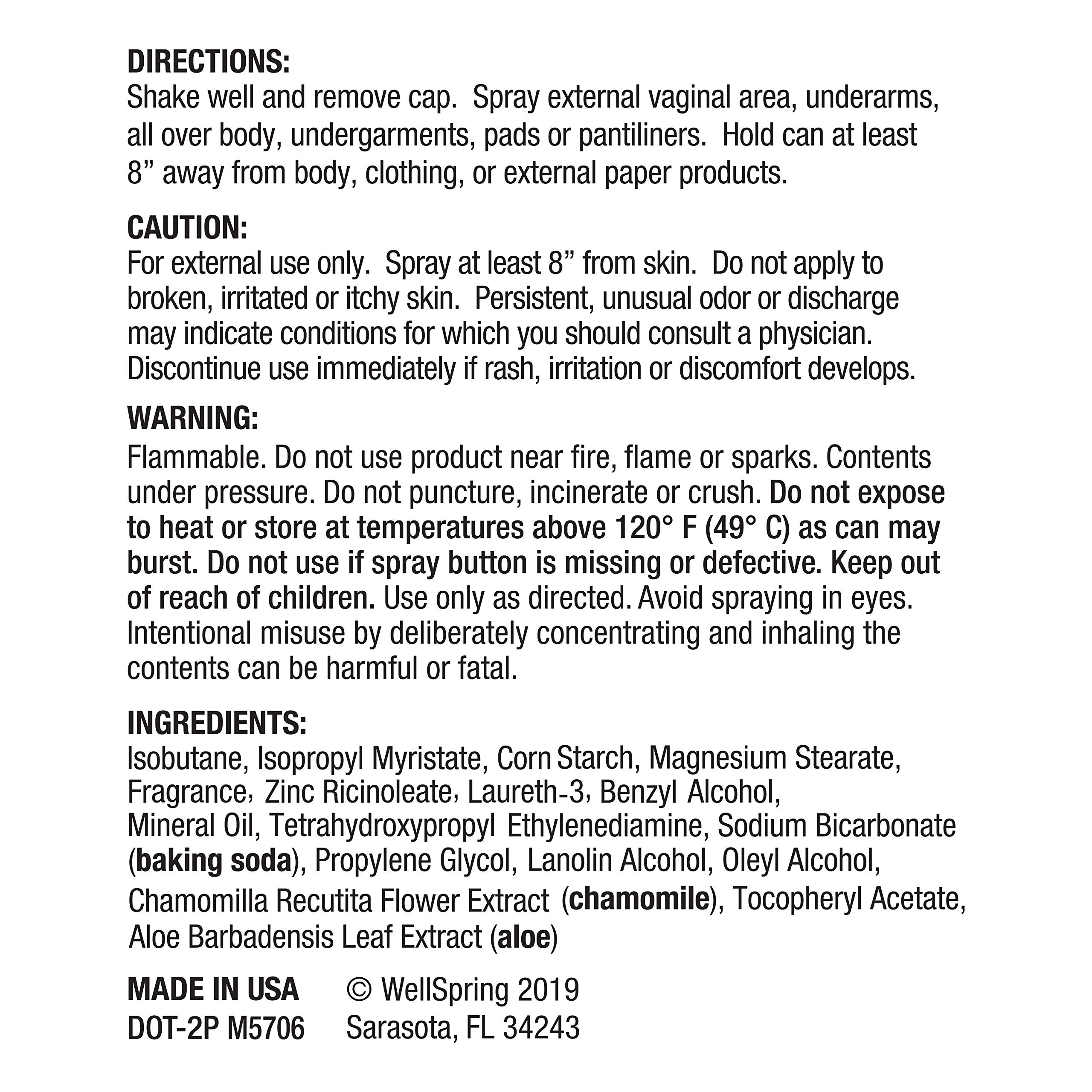 FDS Desodorante íntimo spray, envase discreto para llevar en bolso