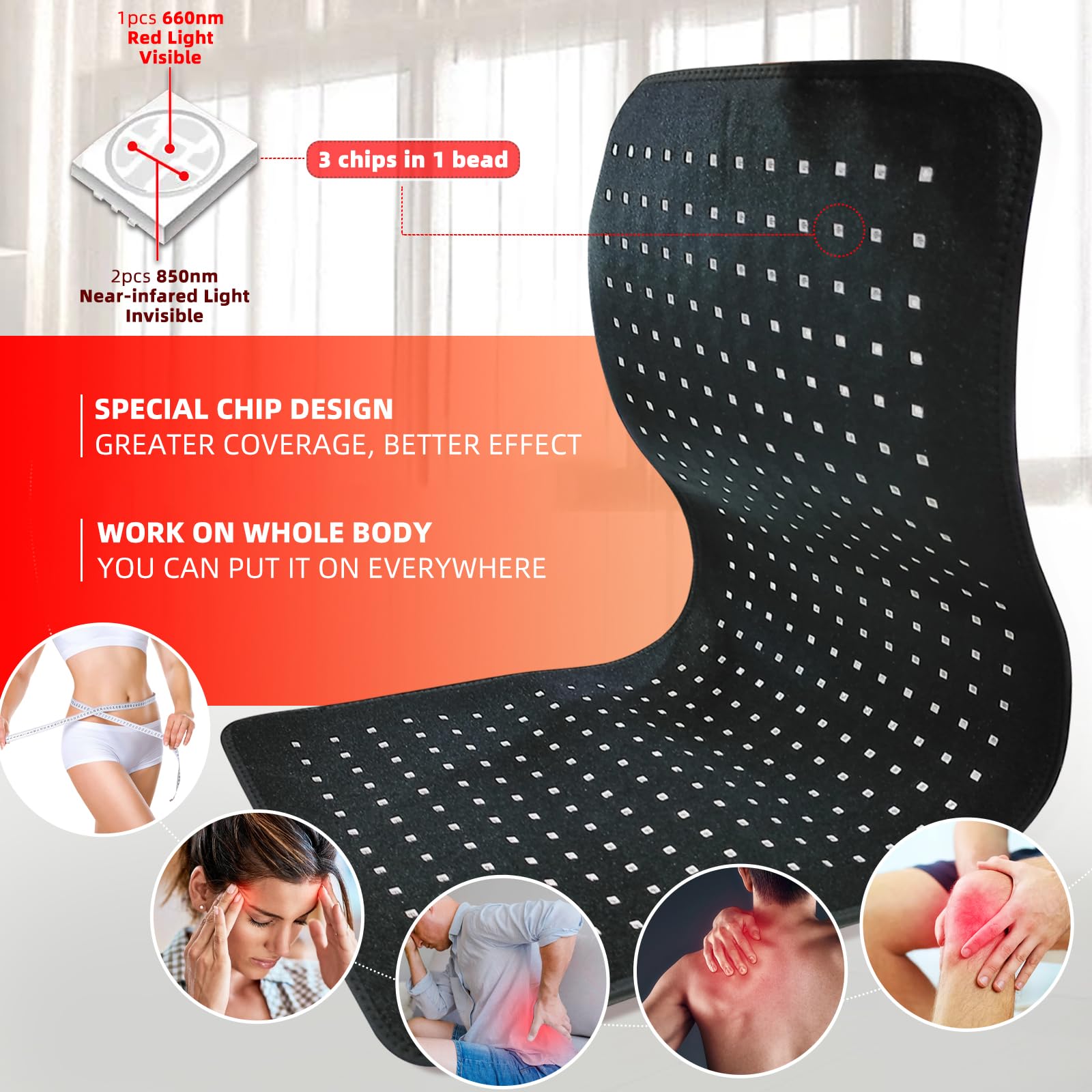 Feangli pad grande cobertura corporal abraza cuello espalda y torso.