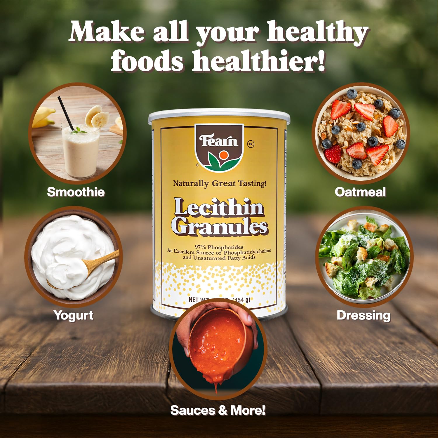 Fearn Lecitina soja granulos en salsas y sopas, emulsión estable.