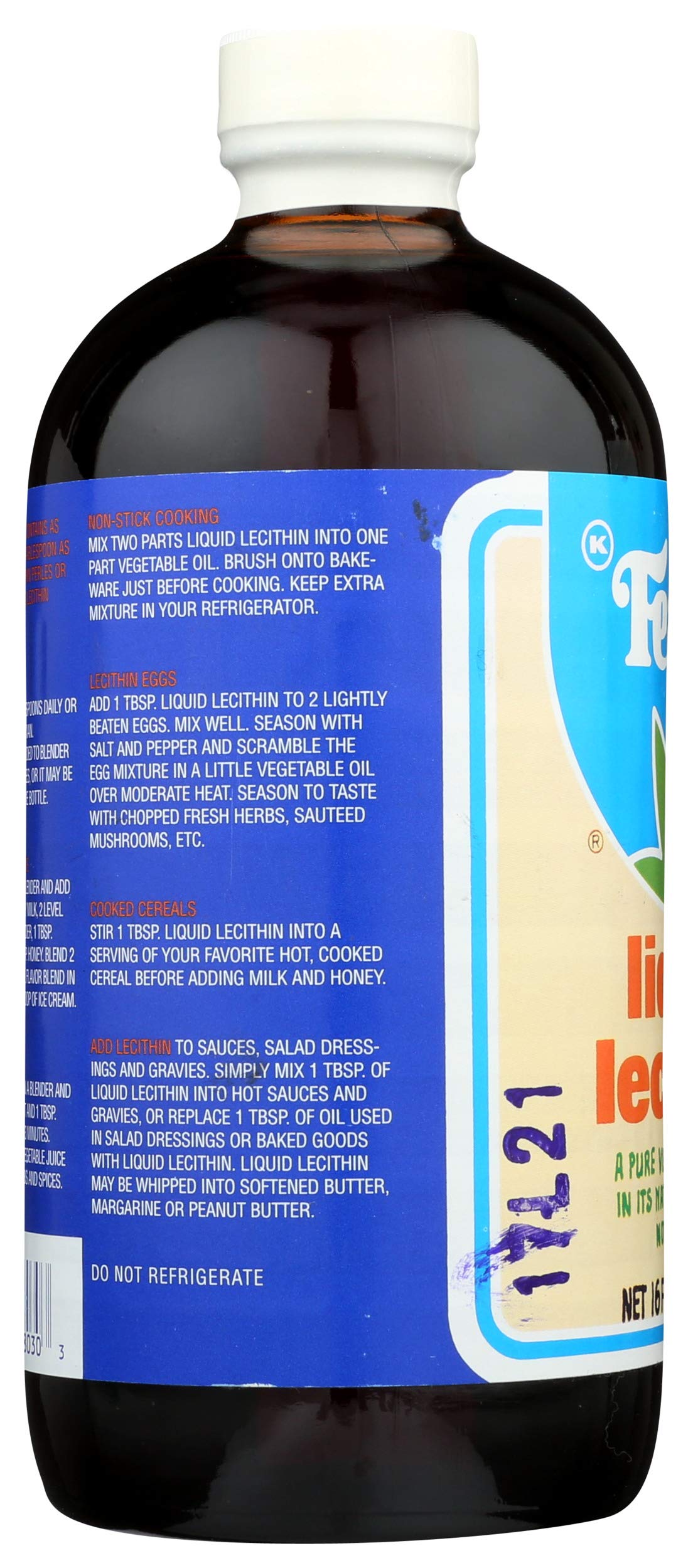 Presentación de Fearn lecitina líquida sin necesidad de refrigeración.