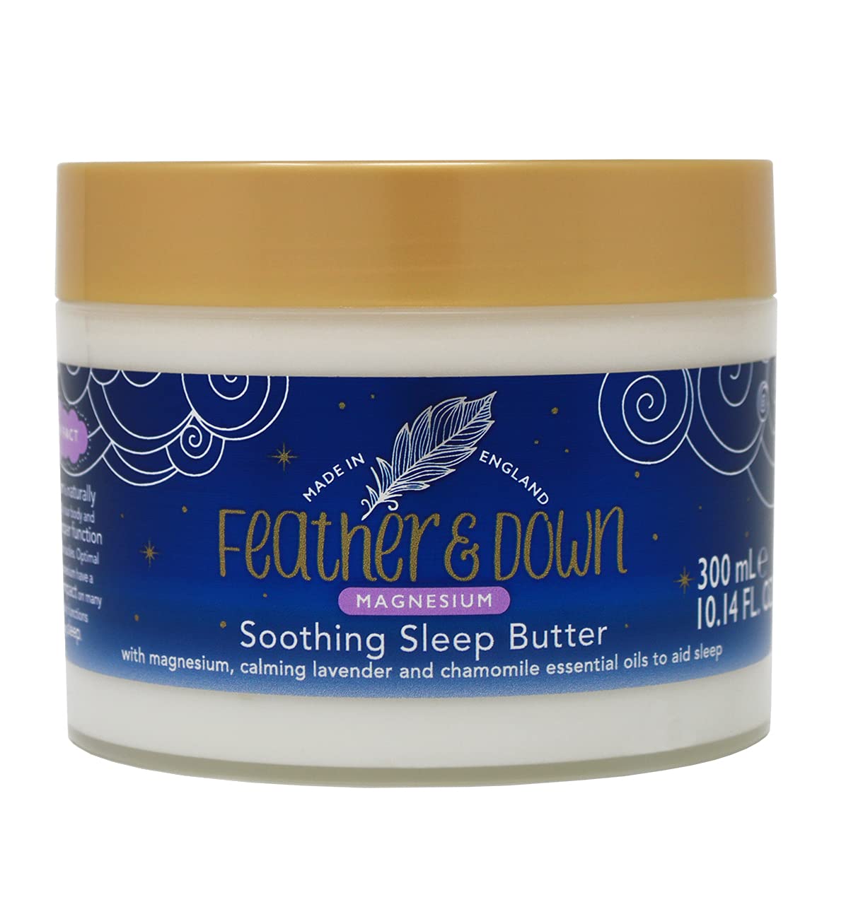 Feather & Down tarro de crema de magnesio para dormir, relajación nocturna