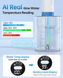 Featjoy, visualización de la temperatura del agua para evitar molestias durante la limpieza.