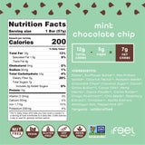 Feel Vegan Bar mentas con chispas de chocolate, sabor intenso y limpio.