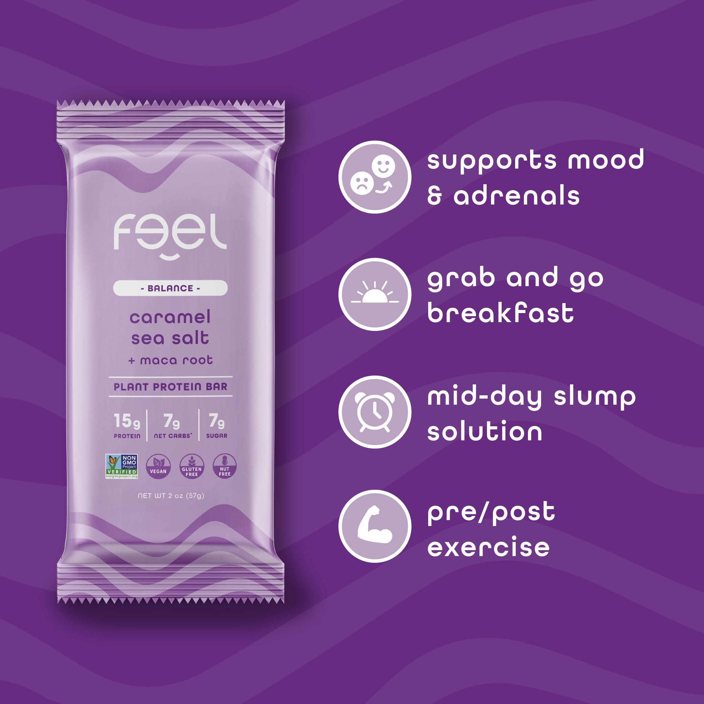 Barras FEEL 15 g proteína vegetal, recuperación y energía sostenida