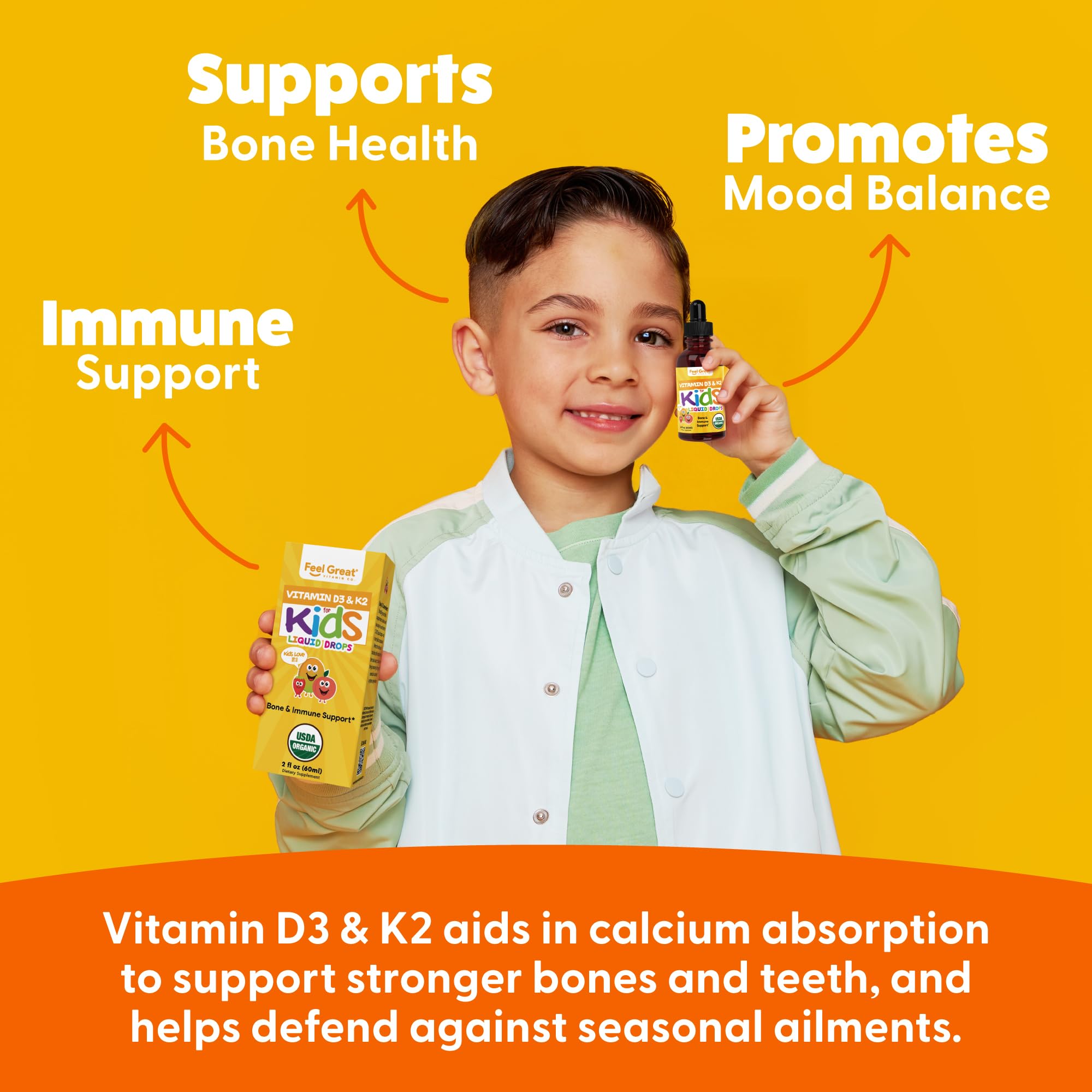 Feel Great Vitamina D3 K2: opción familiar segura para nutrición diaria.
