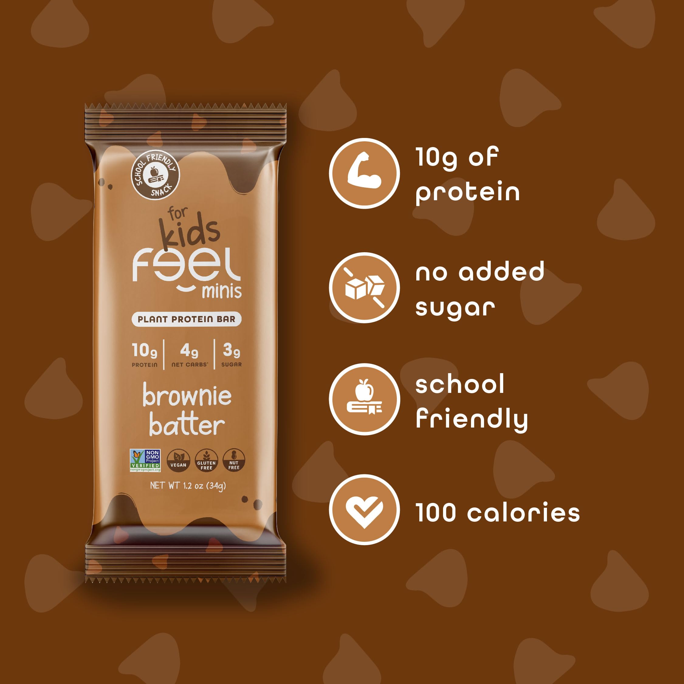 FEEL ninos barras proteina minis sin frutos secos, opción segura para alergias.