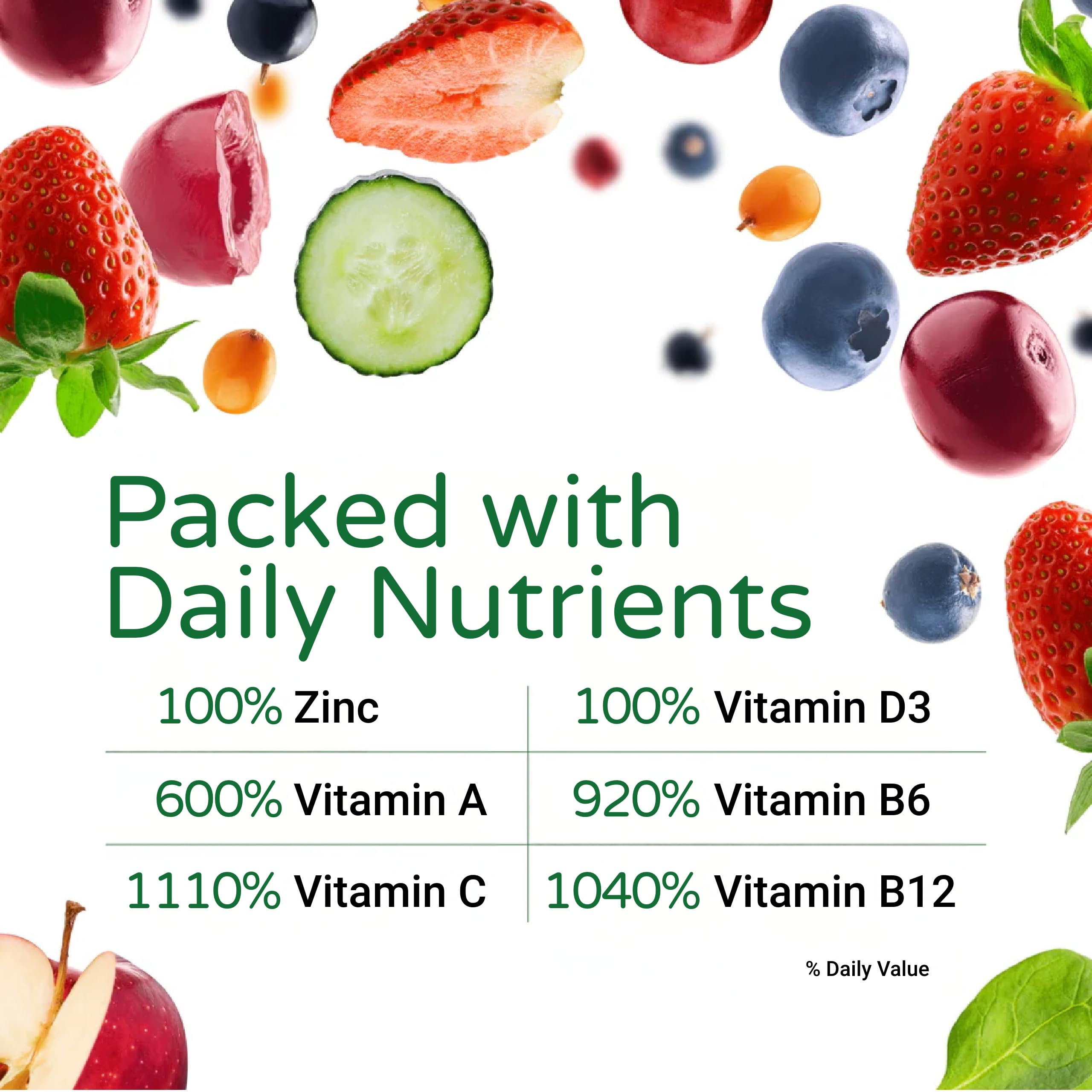 FeelGood Superfoods: copa con el Fruta Punch, sugerido para disfrutarlos como snack saludable.