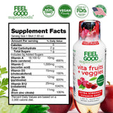 FeelGood Superfoods: etiqueta del producto Fruta Punch con detalle de ingredientes y usos, útil día a día.