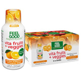 FeelGood Superfoods Shot Naranja botella, impulso diario vegano.